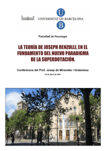 La teoría de Joseph Renzulli - Confederación Española de