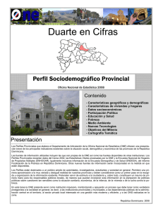 Perfil Sociodemográfico provincial, 2008
