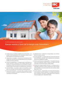 Buenas razones a favor de la energía solar fotovoltaica