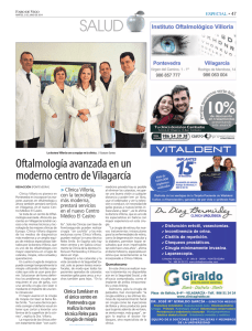 Oftalmología avanzada en un moderno centro de Vilagarcía