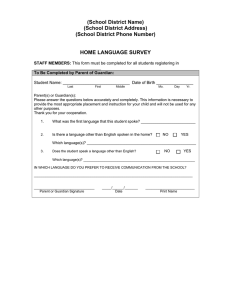 Home Language Survey - Colorado Department of Education