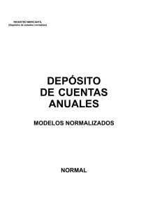 dep&oacute;sito de cuentas anuales modelos normalizados normal