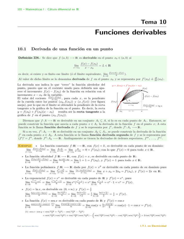 Funciones Derivables