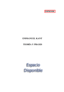 Emmanuel Kant - I. T. Valle del Guadiana