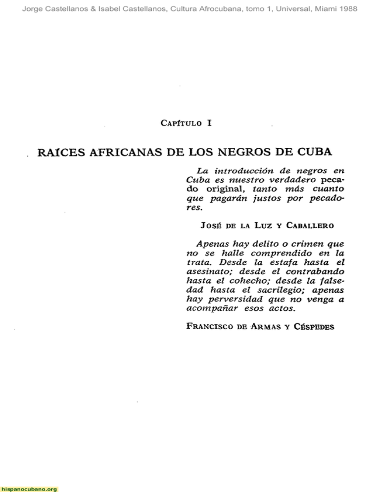 Ra ces Africanas De Los Negros De Cuba