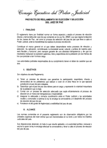 proyecto de reglamento de elección y selección del juez de paz