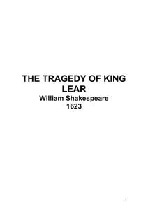 Shakespeare, William, THE TRAGEDY OF KING LEAR