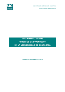 Reglamento de los procesos de evaluación