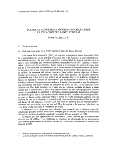 politicas monetarias seguidas en chile desde la creac10n del banco
