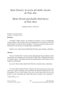 René Girard y la teoría del doble vínculo de Palo Alto
