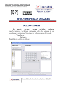 Introducción al SPSS: Transformar variables