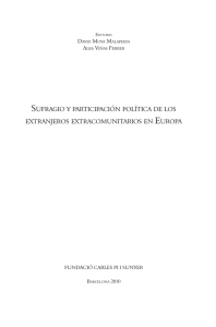 SUFRAGIO Y PARTICIPACIÓN POLÍTICA DE LOS EXTRANJEROS