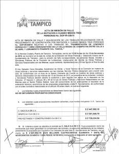 TA " PICO - Gobierno Municipal de Tampico