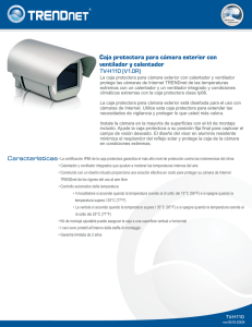 Caja protectora para cámara exterior con ventilador y