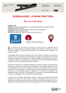 desigualdad: la gran fractura - Universidad Complutense de Madrid