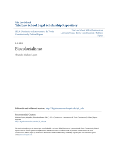 Biocolonialismo - Yale Law School Legal Scholarship Repository