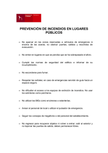 PREVENCION DE INCENDIOS EN LUGARES PÚBLICOS