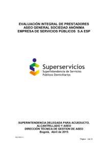 (2015) Aseo General Sociedad Anónima Empresa de Servicios