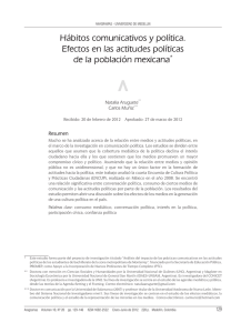 Hábitos comunicativos y política. Efectos en las