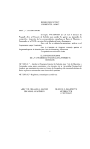 Resolución Nº 130/07 - Universidad Nacional del Nordeste