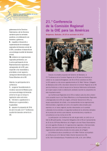 21.ª Conferencia de la Comisión Regional de la OIE para las Américas