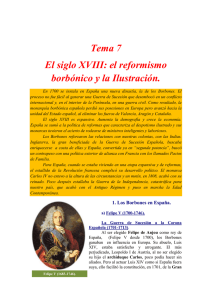 Tema 7 El siglo XVIII: el reformismo borbónico y la Ilustración.