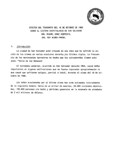 EFECTOS DEL TERREMOTO DEL 10 DE OCTUBRE DE 1986