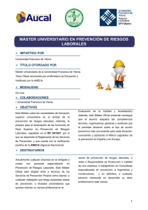 máster universitario en prevención de riesgos laborales