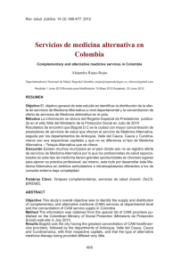 Servicios de medicina alternativa en Colombia