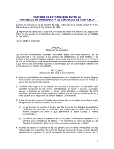 Tratado Extradición Venezuela