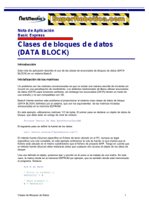 Clases de bloques de datos (DATA BLOCK)