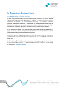 La Cooperación Iberoamericana - Secretaría General Iberoamericana