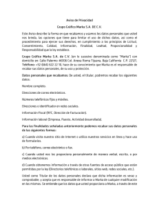 Page 1 Aviso de Privacidad Grupo Gráfico Marka S.A. DE C.V. Este