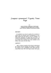 Page 1 ¿Lenguaje o pensamiento?. Vygotsky Versus Piaget DOR