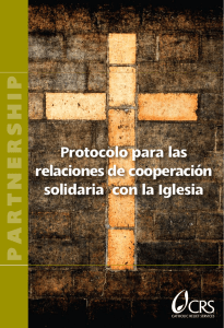 Protocolo para las relaciones de cooperacion solidaria con la Iglesia