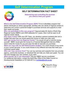 Self Determination Program - North Bay Regional Center