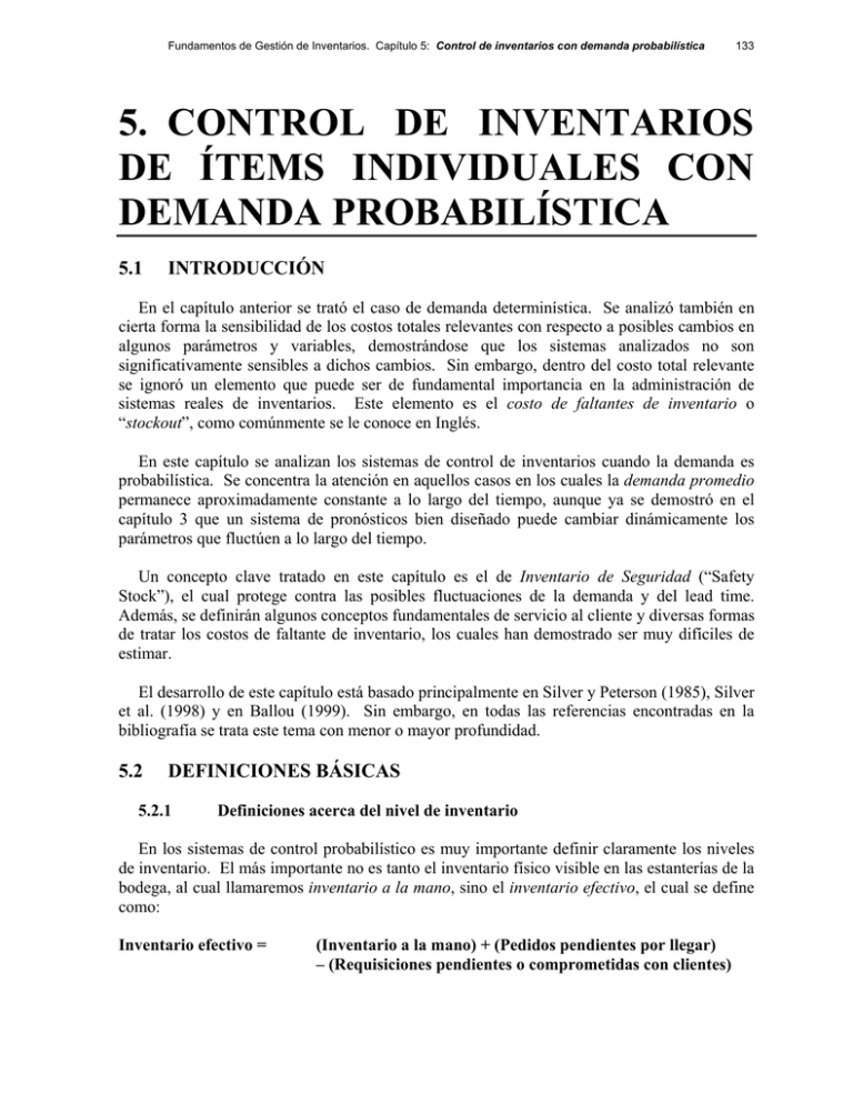 5 Control De Inventarios De ítems Individuales Con Demanda 5429