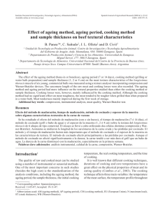 Effect of ageing method, ageing period, cooking method and