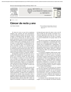 Cáncer de recto y ano - Revista de Gastroenterología de México