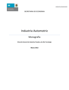 Industria Automotriz - Secretaría de Economía
