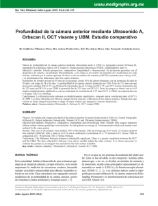 Profundidad de la cámara anterior mediante