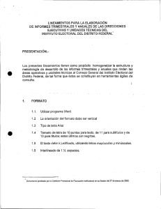 LINEAMIENTOS PARA LA ELABORACIÓN DE INFORMES