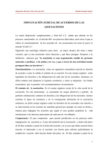 IMPUGNACIÓN JUDICIAL DE ACUERDOS DE LAS ASOCIACIONES