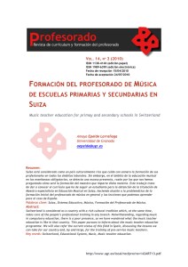 formación del profesorado de música de escuelas