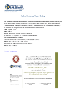 National Academy of History Meeting The Academia Nacional