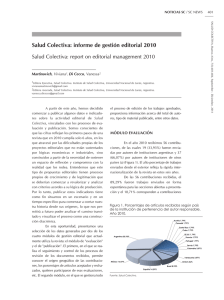 Salud Colectiva: informe de gestión editorial 2010