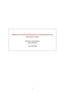 derecho de la responsabilidad civil extracontractual the law of torts