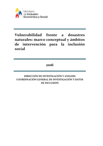 Vulnerabilidad frente a desastres naturales: marco conceptual y