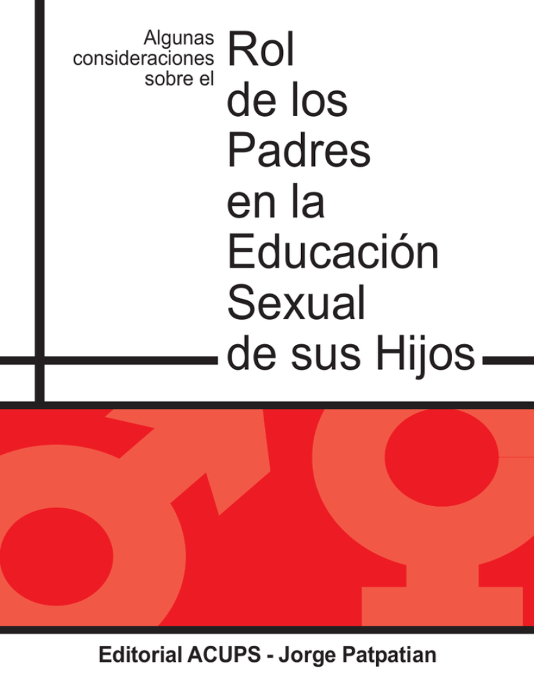 Rol de los Padres en la Educación Sexual de sus Hijos