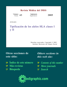 Tipificación de los alelos HLA clases I y II
